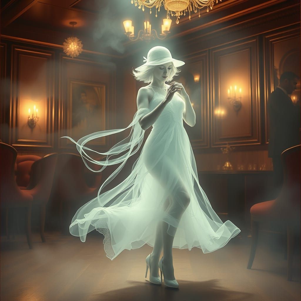 Ghostly Flapper Dances Charleston in Speakeasy