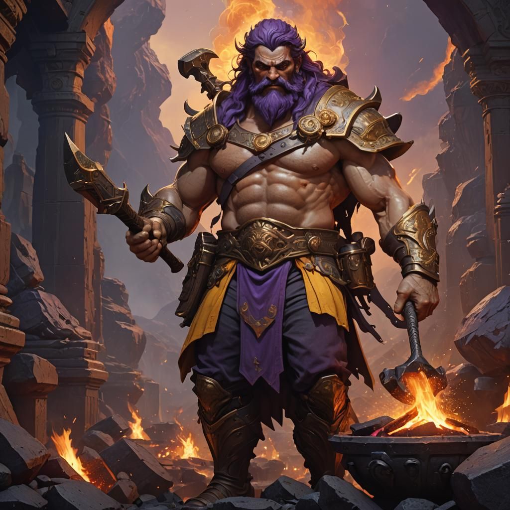 Hephaestus, God of Blacksmiths: Dark Fantasy Masterpiece