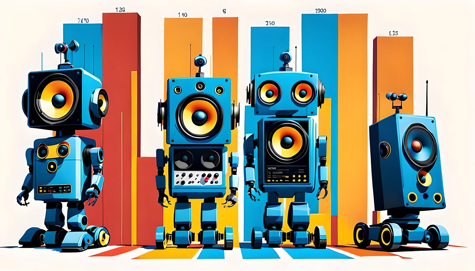 Column Chart of Loudspeaker Robots