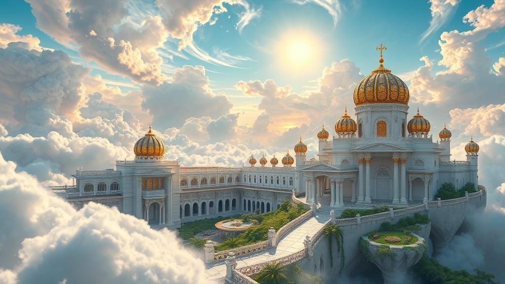 Ethereal Cityscape in Renaissance-Islamic Style