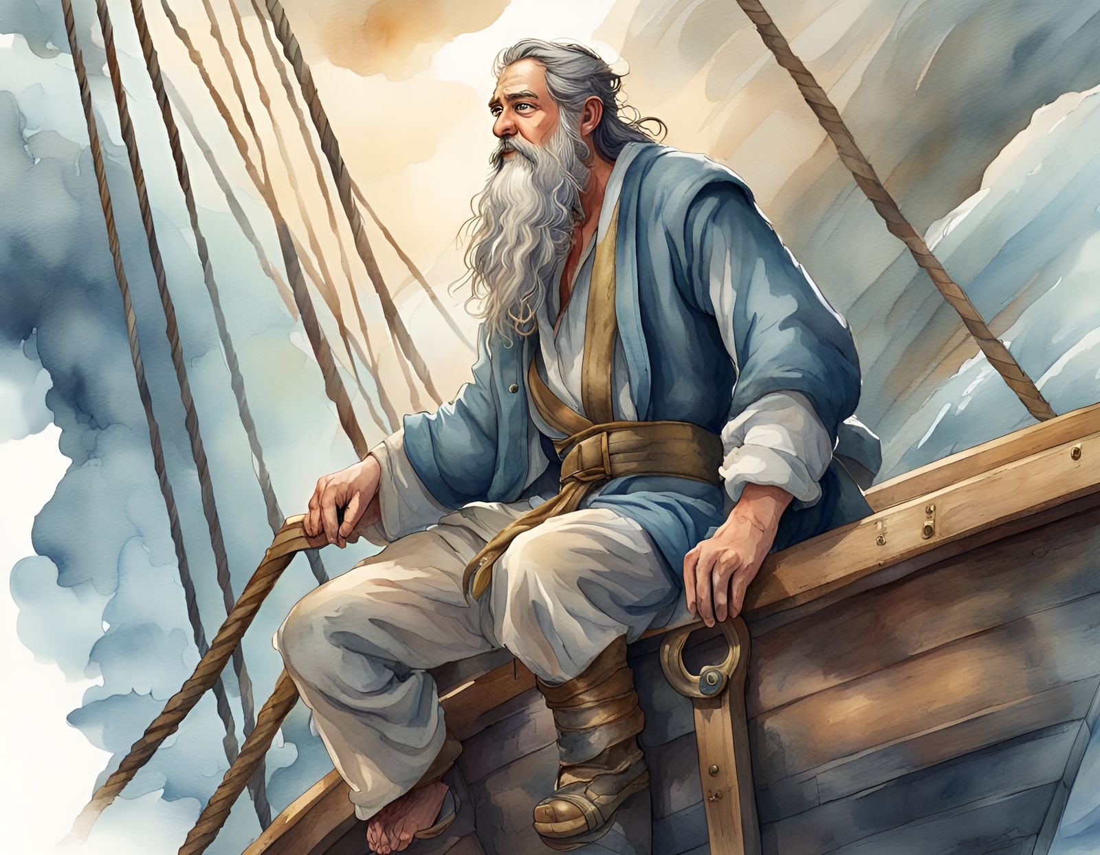 Noah the Sea Captain: Comic Watercolor Adventure