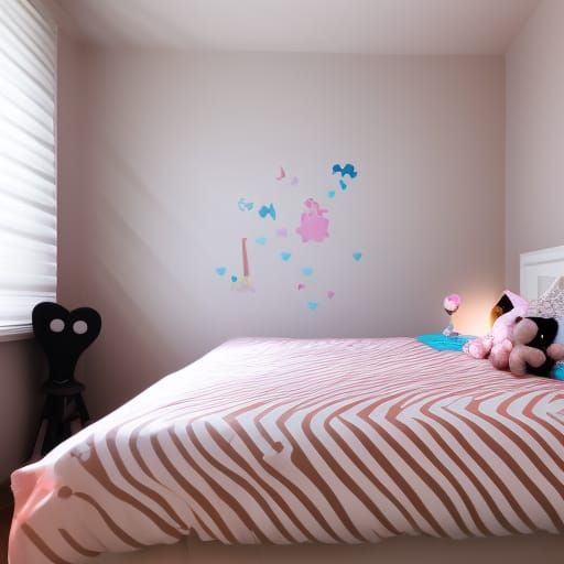 Shadow Figure in Kawaii Bedroom: Professional Photography