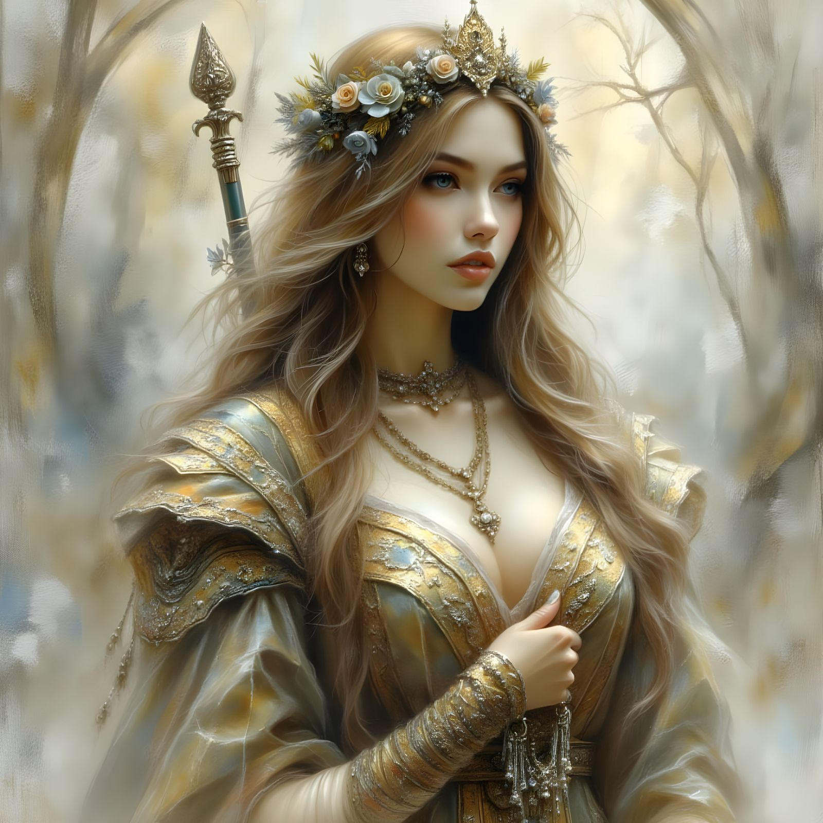 Ethereal Princess in Royo and Bak Style