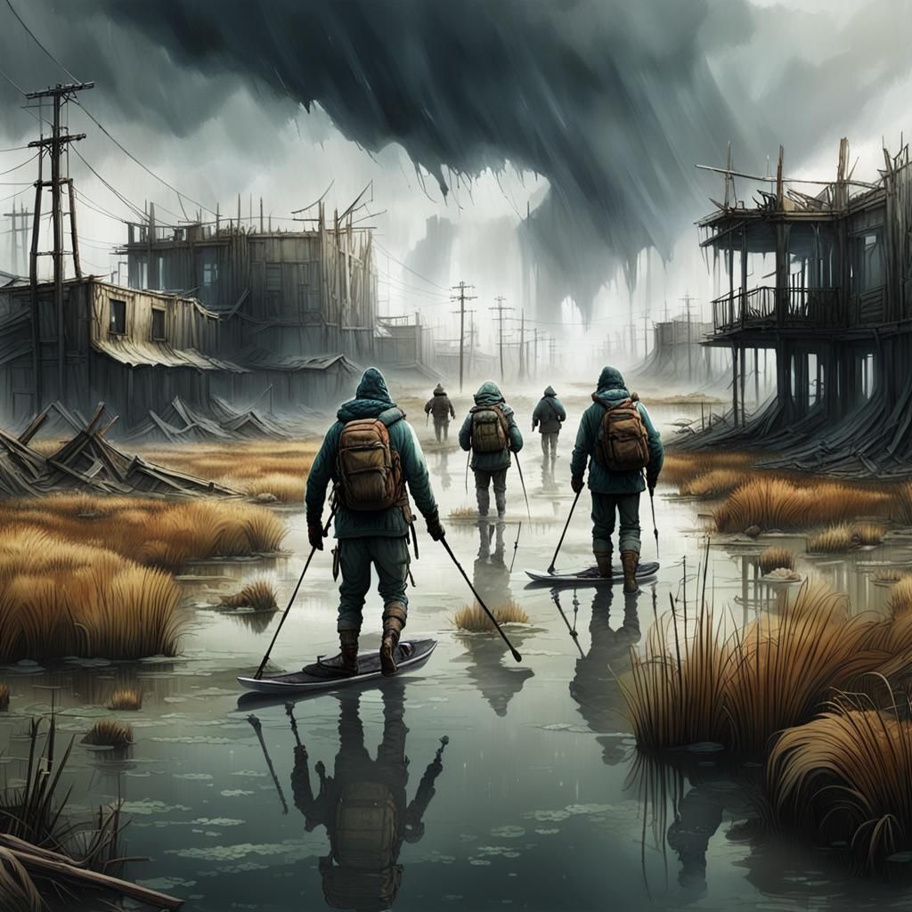 Post-Apocalyptic Marshland: Survival on Skis
