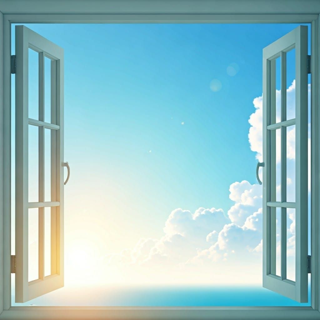 Ethereal Morning Sky with Soft Focus and Lens Flare