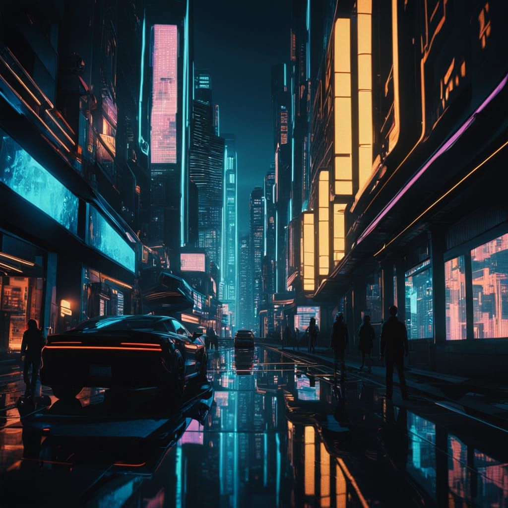 Dark Metropolis Falls Under AI Control in Neon-Lit Apocalyps...