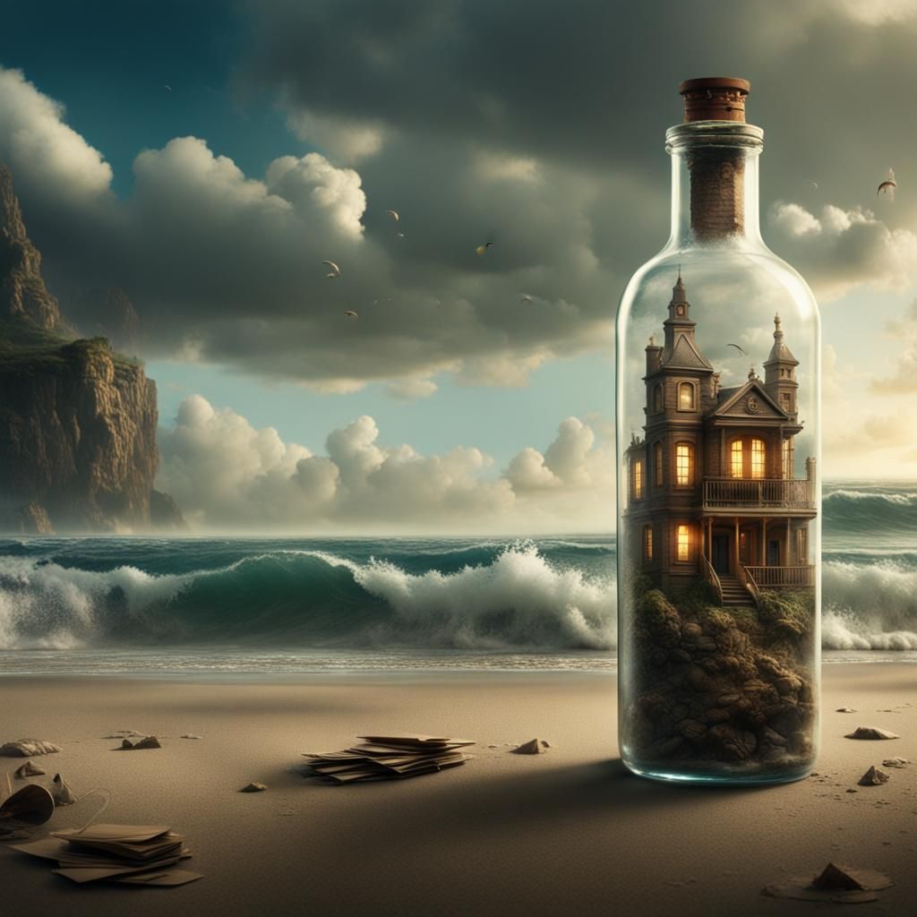Message in a Bottle: Cinematic Digital Painting