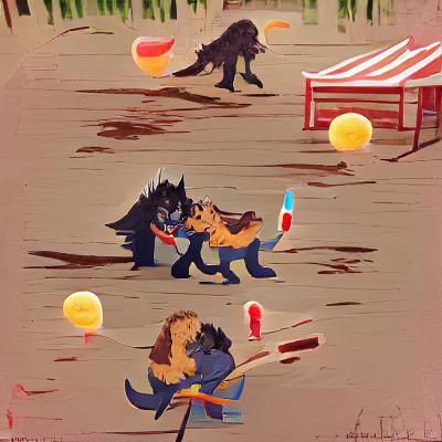 Werewolves' Ironic Battle: A Popsicle Prize