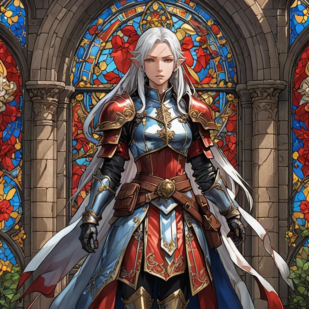 St Ajora Stained Glass Art from Final Fantasy Tactics