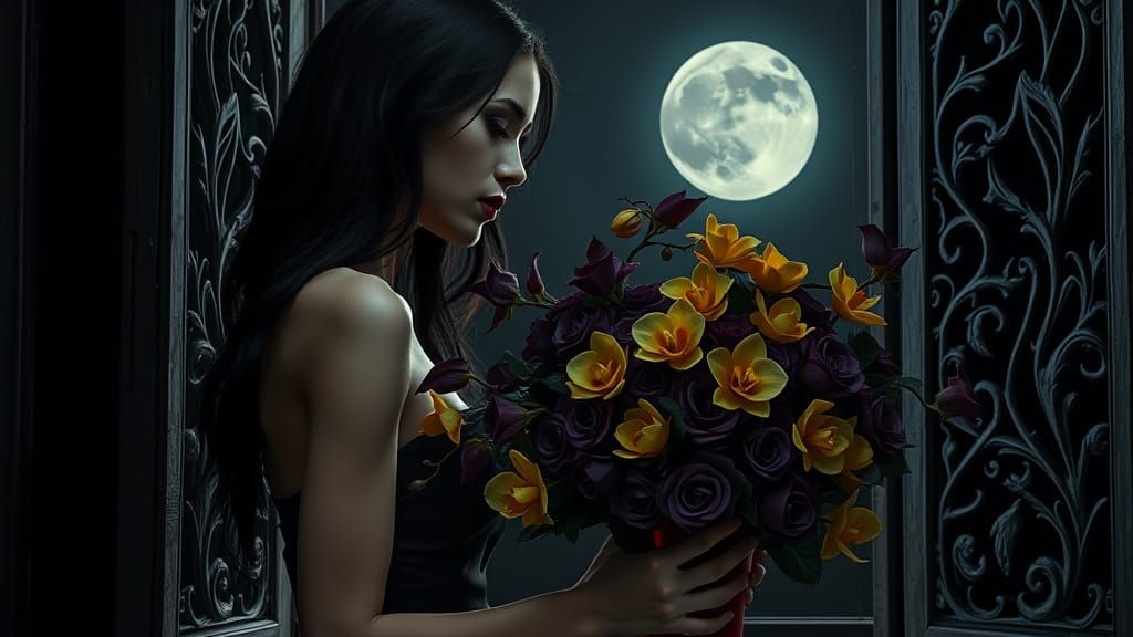 Ethereal Dark Romance with Triadic Colors