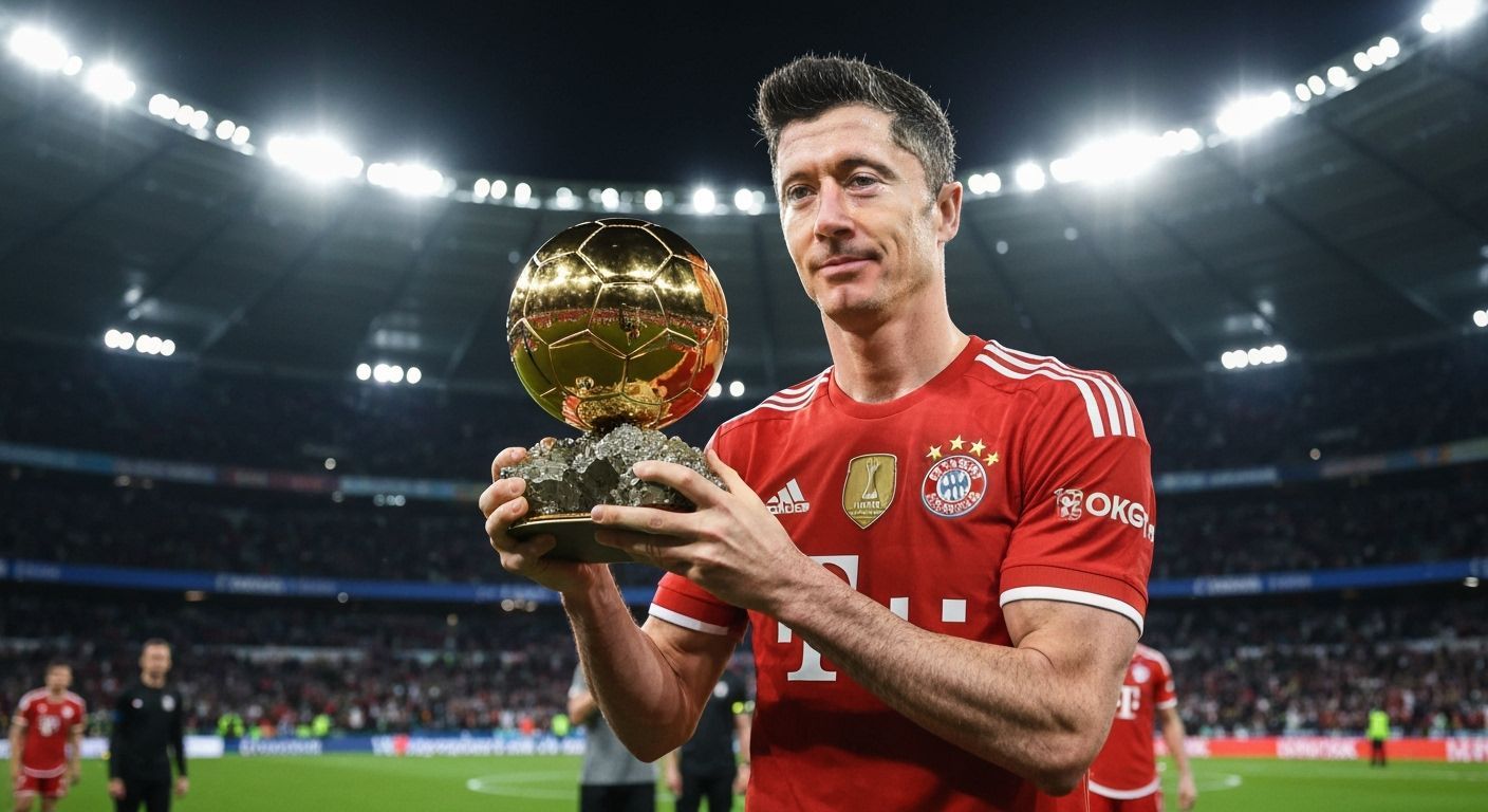 Lewandowski Receives 2020 Ballon d'Or Award