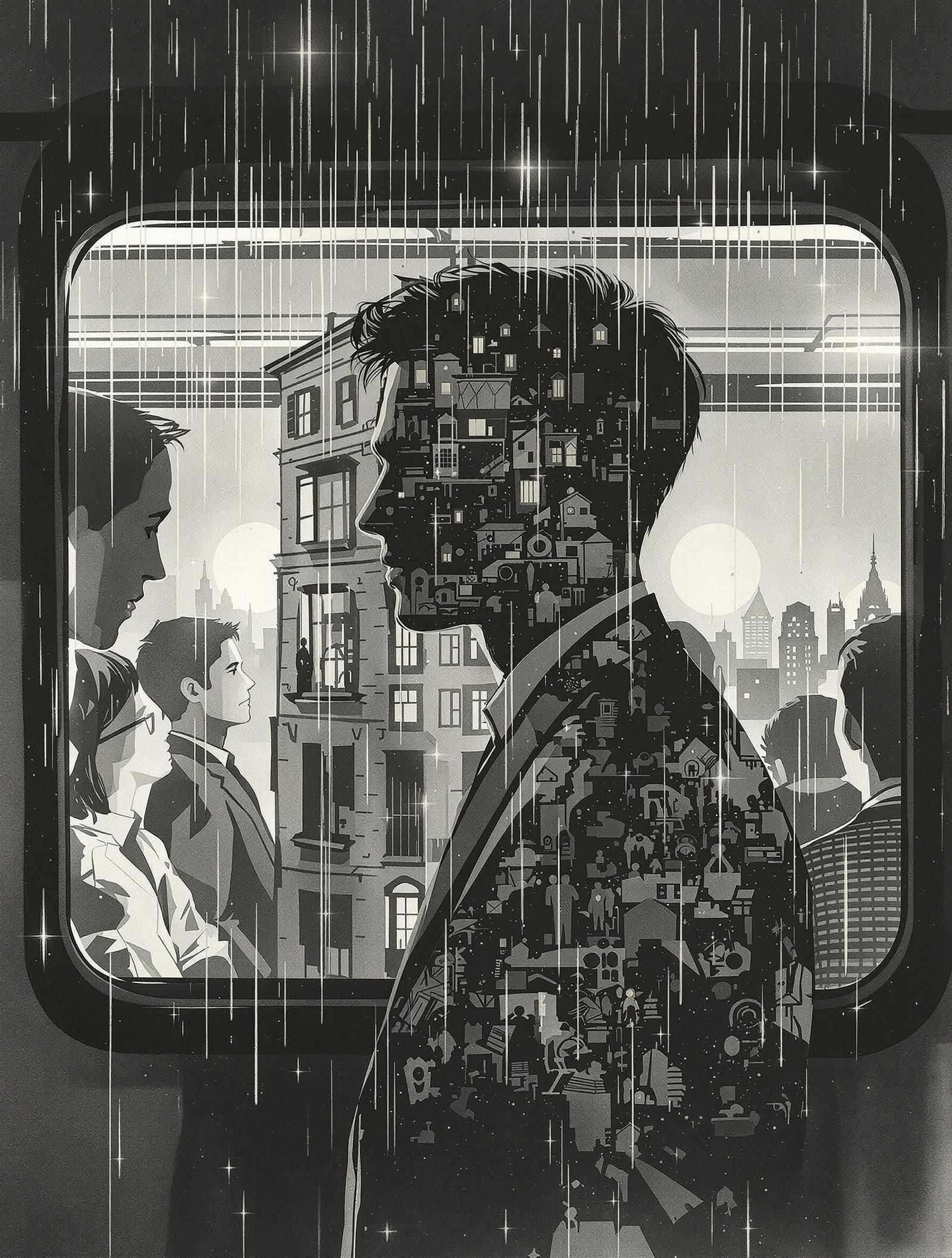 Vietnamese Man Contemplates Home in Dreamlike Subway Scene