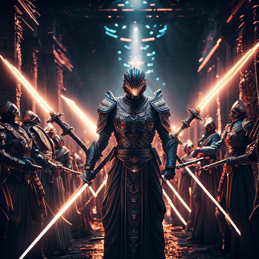 Futuristic Spiritual Warfare with Swords and Lasers