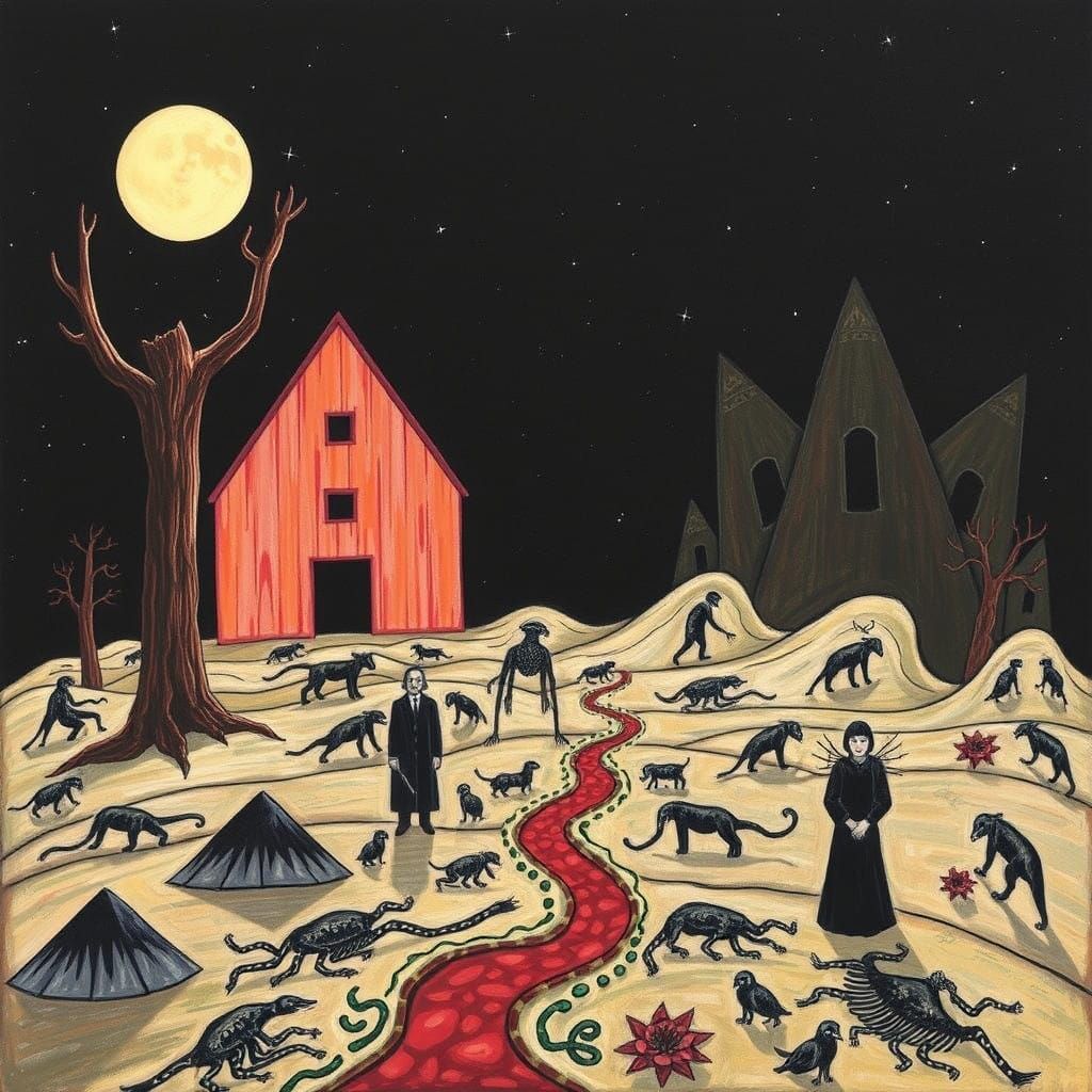 Ethereal Cosmic Horror in Vibrant Abstraction