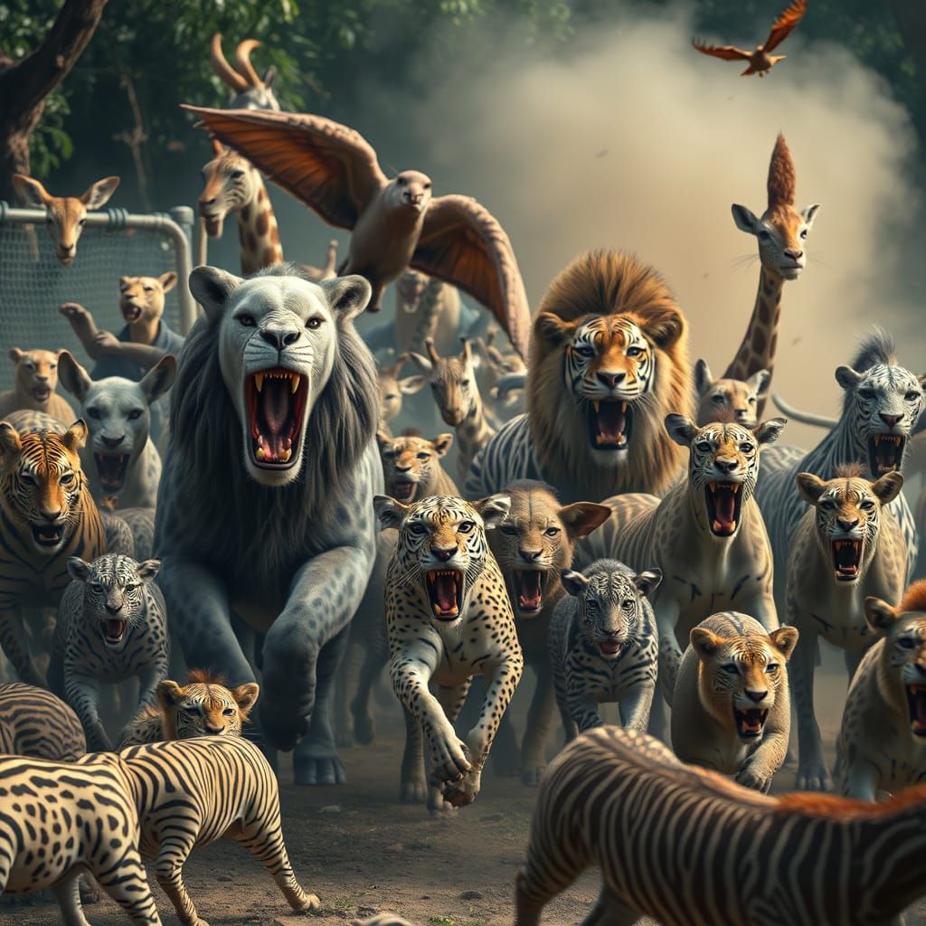 Wild Zoo Escape in Hyper Realistic Detail