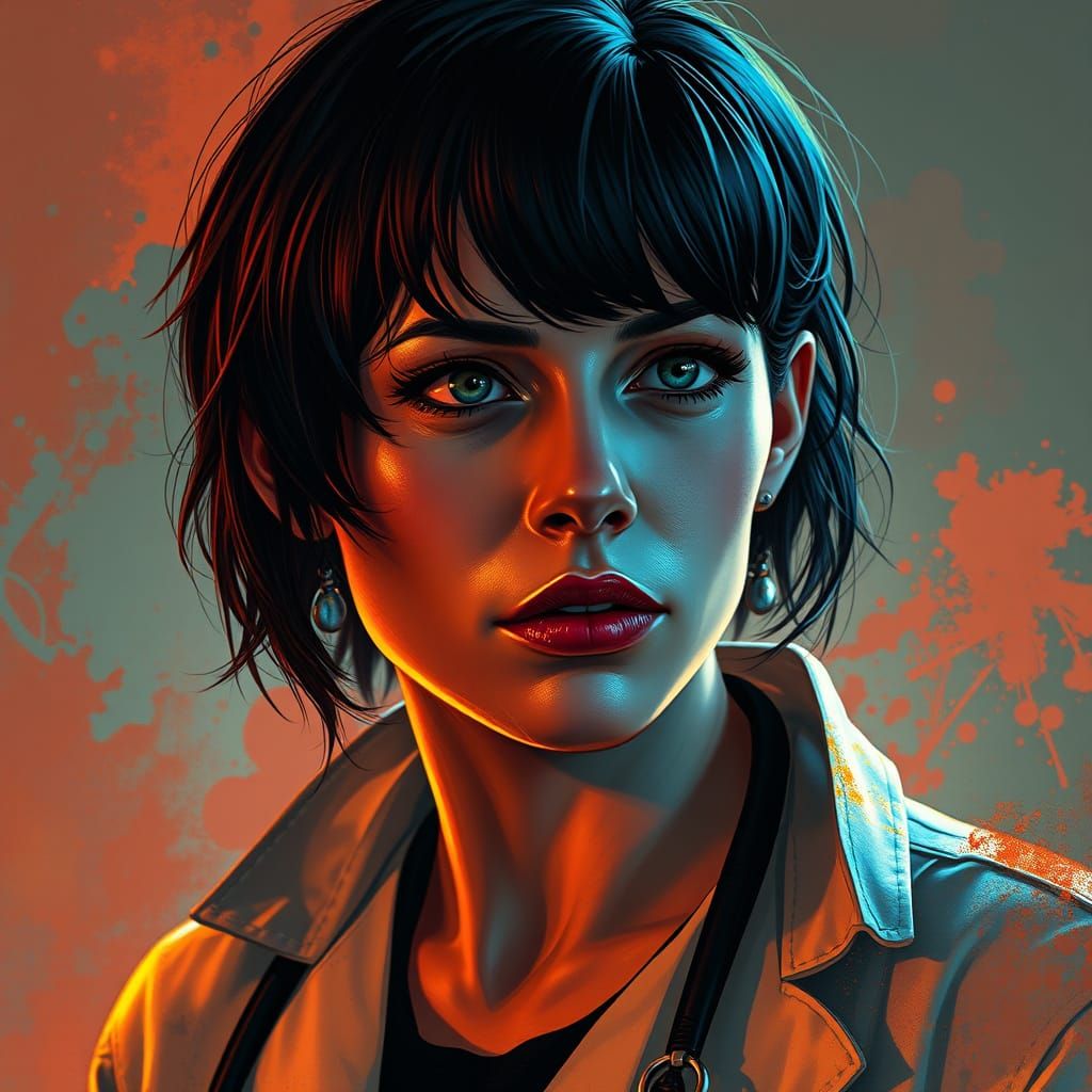 Abby Sciuto in Hyperrealistic Concept Art Style