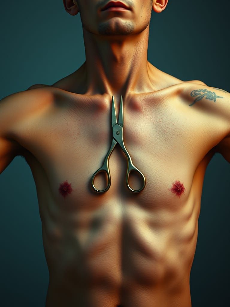 Cinematic Torso with Scissors Cross