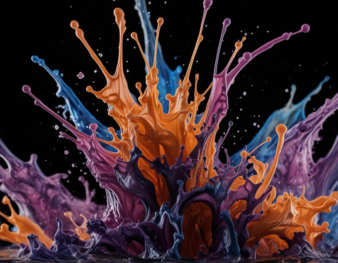 Ink Droplets in Water