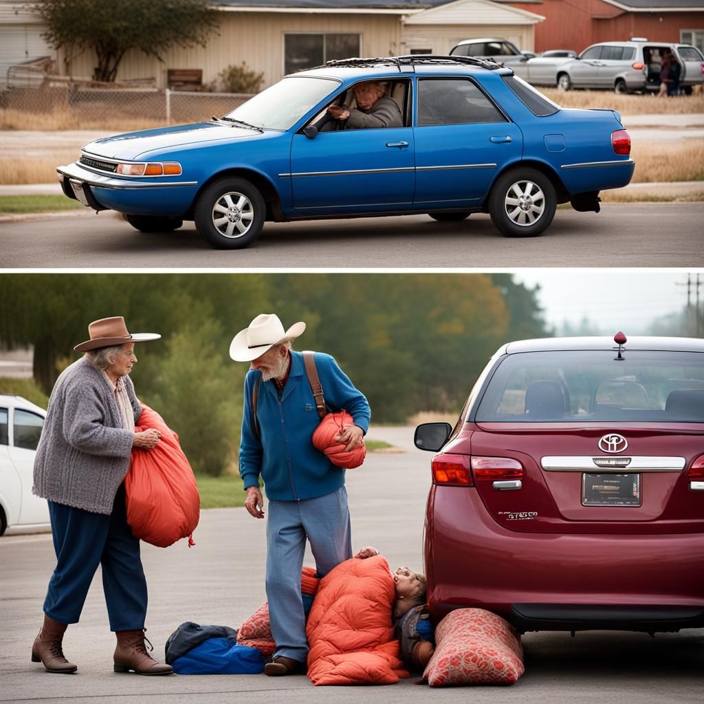 Kind Woman Helps Homeless Man: Detailed Portrait