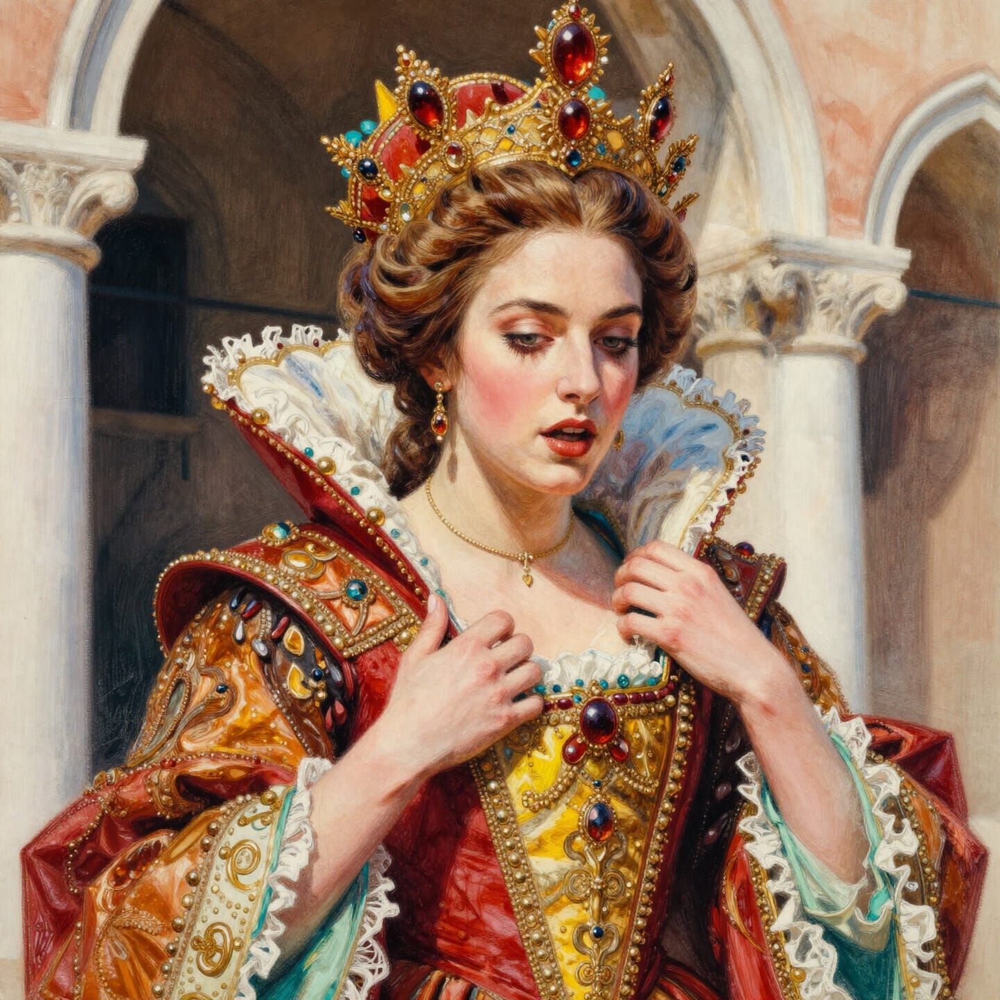 Jeri Ryan as Queen of Venice in Vibrant Colors