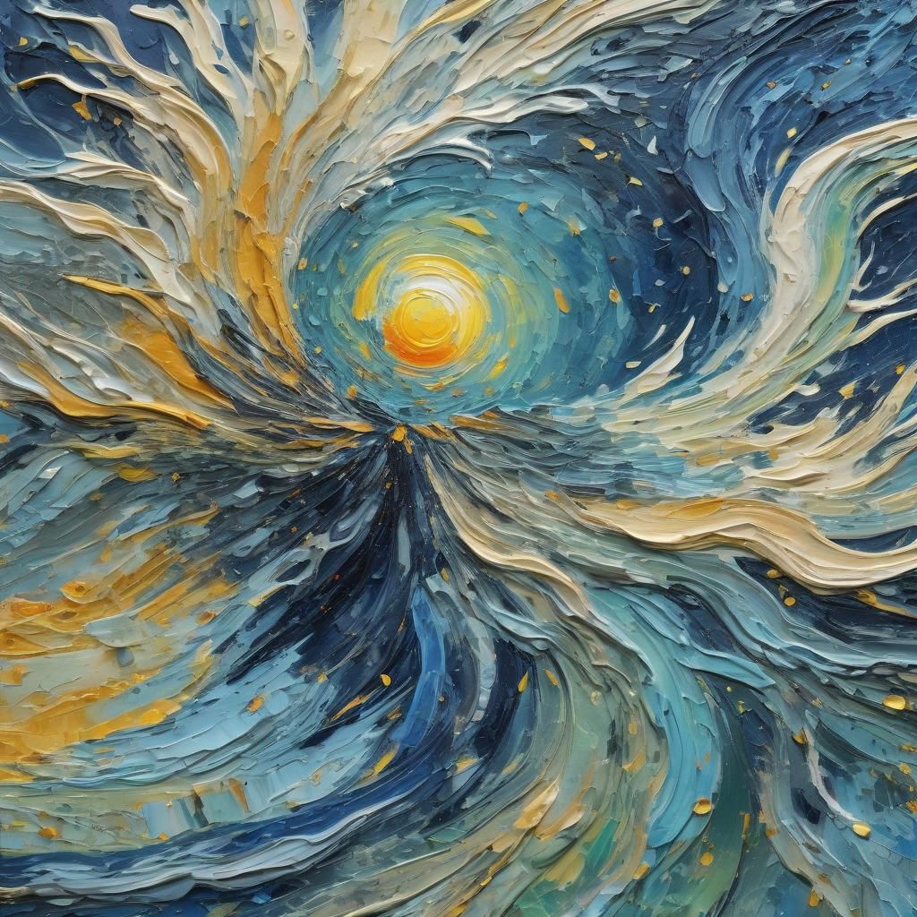 Neo-Impressionistic Sun in a Blue Abyss