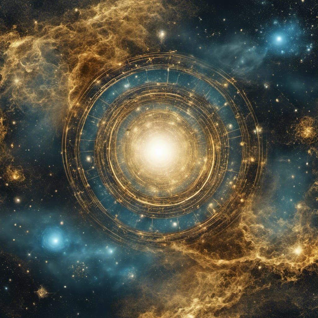 Surreal Spiraling Universe of Golden Constellations