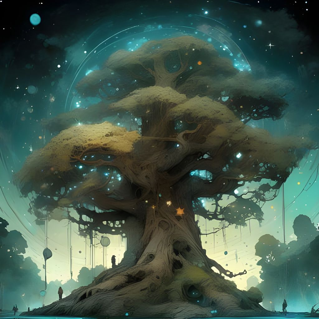 Ancient Tree Generated by AI