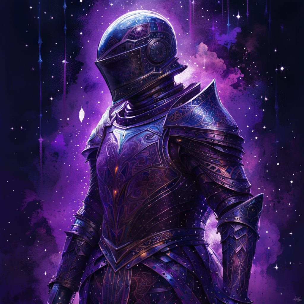 Galactic Knight in Violet Armor