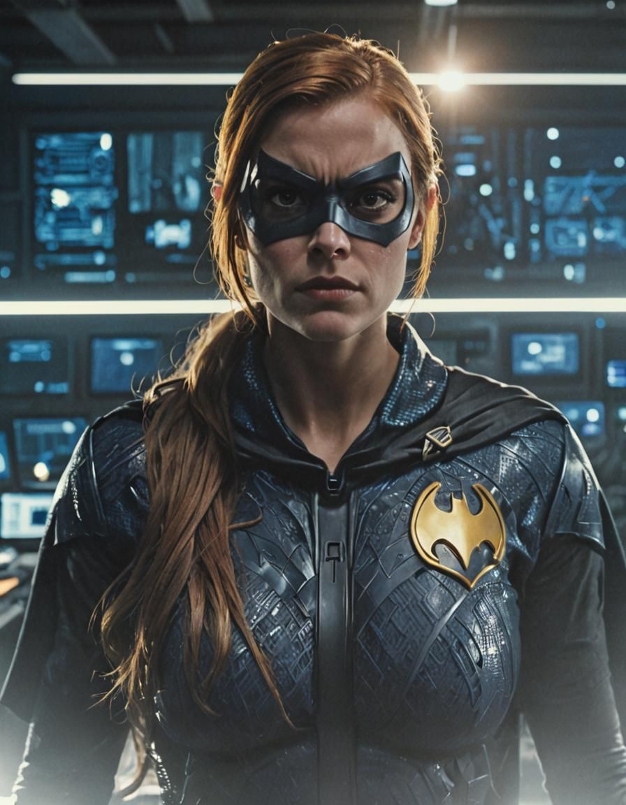Batgirl in Batcave with Cinematic Lighting