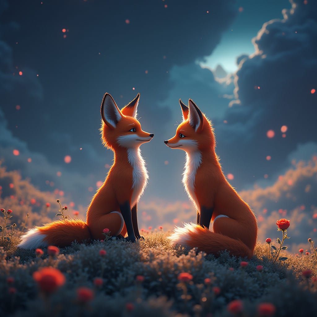 Fox and Rose in Cosmic Landscape