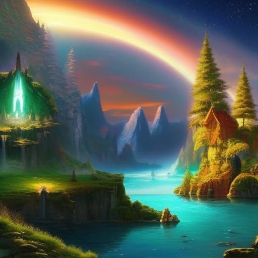 Sci-Fi Alien Zen Garden Under Cosmic Sky