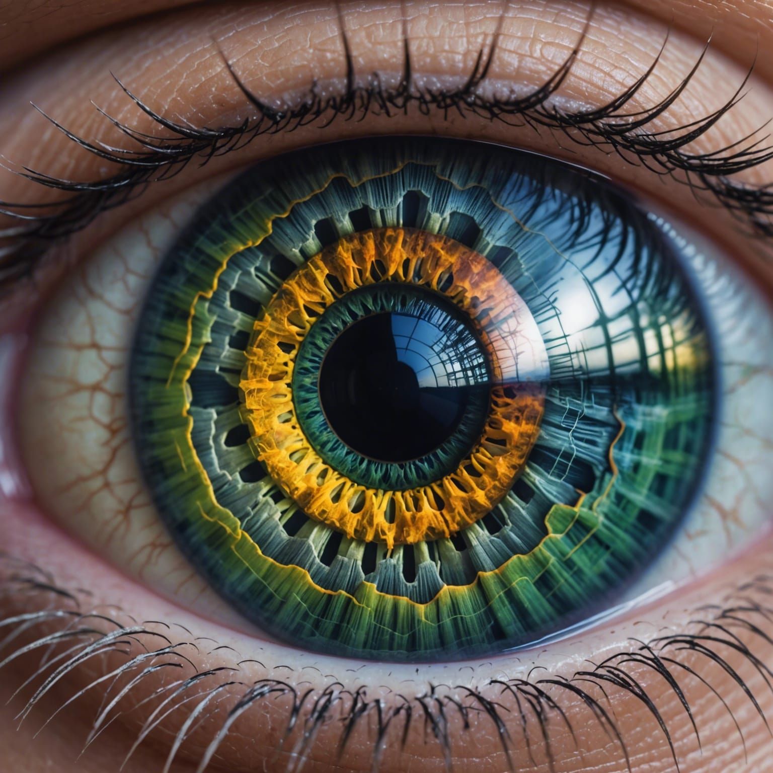 Detailed World Inside an Eye: Macro Photography