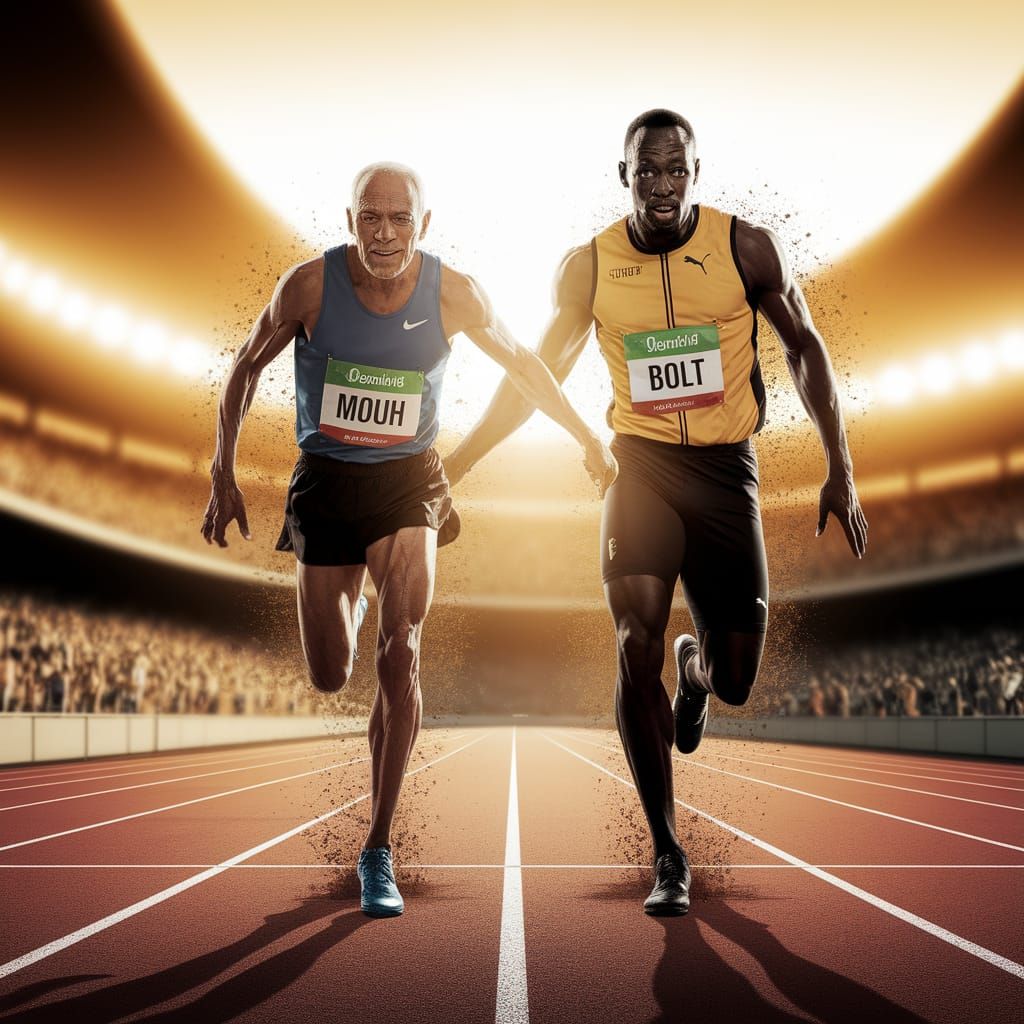 Elderly Man Beats Usain Bolt in Olympic Race