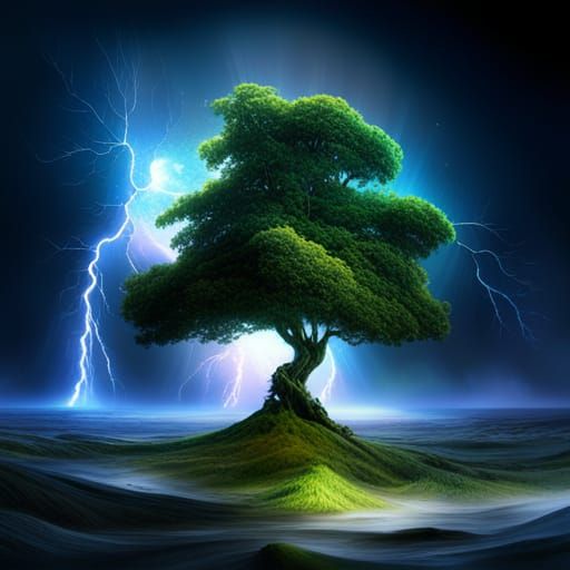 Electric Storm Strikes Tree in Distant Galaxy