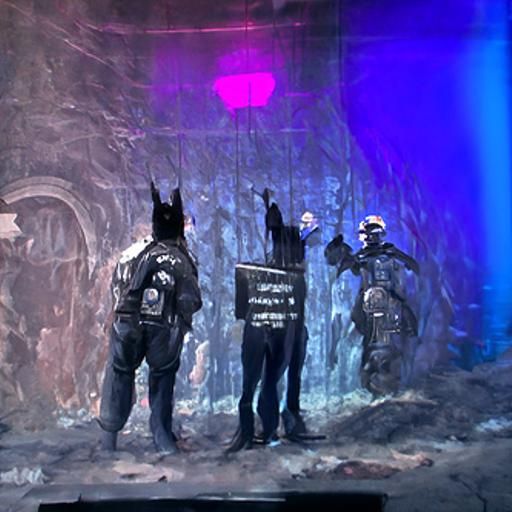 Cops in Batcave Bunker Watching The Signal