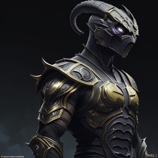 Cyrax Masked Dragon Soldier in Dark Chrome