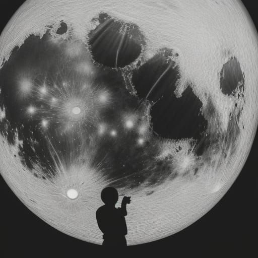 Man in the Moon Shadows Earth: Photography Style