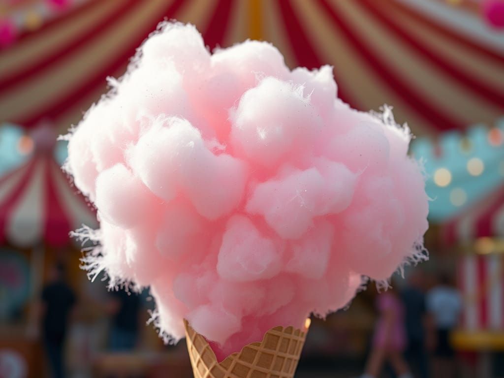 Cotton Candy Carnival Dreamscape in Pop Surrealist Style