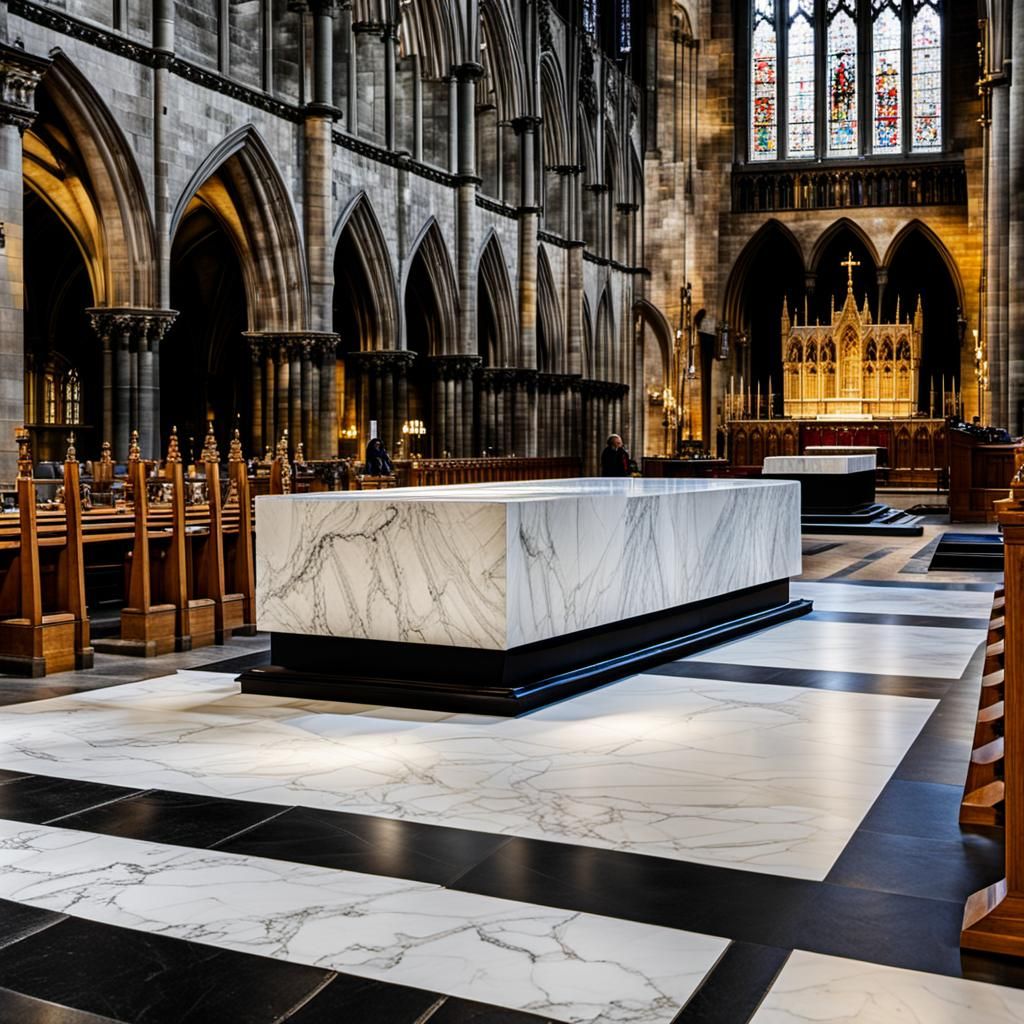 St Giles' Cathedral Altar: Gleaming Carrara Marble