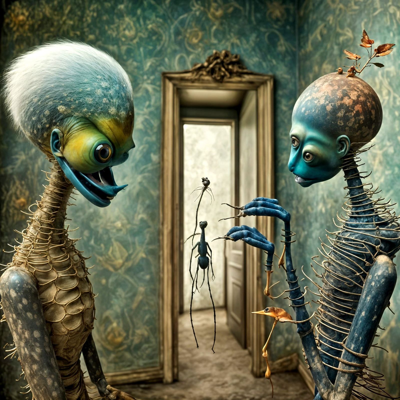 Exotic Alien Creatures in Surreal Hyperrealism