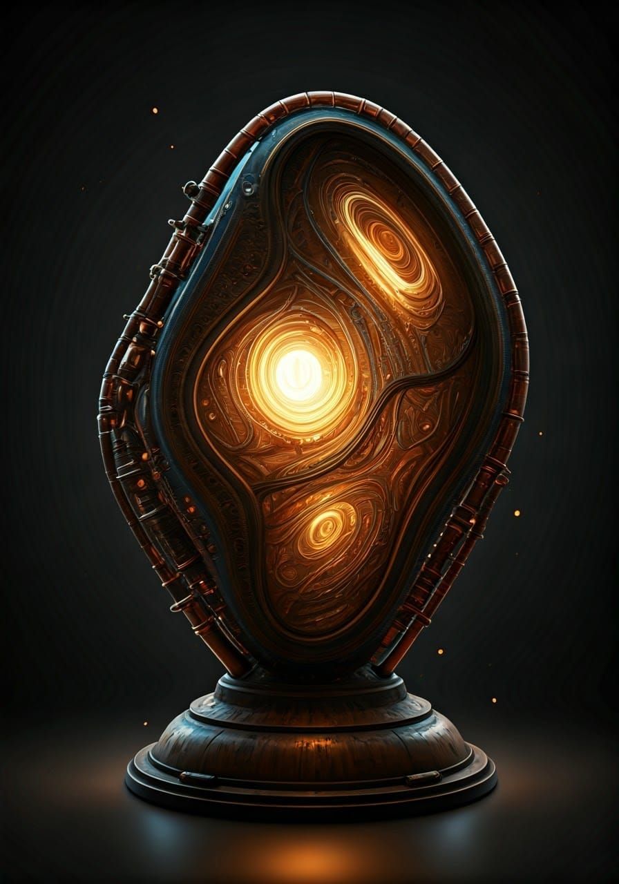 Unique Lamp Design Blending Sci-Fi and Steampunk