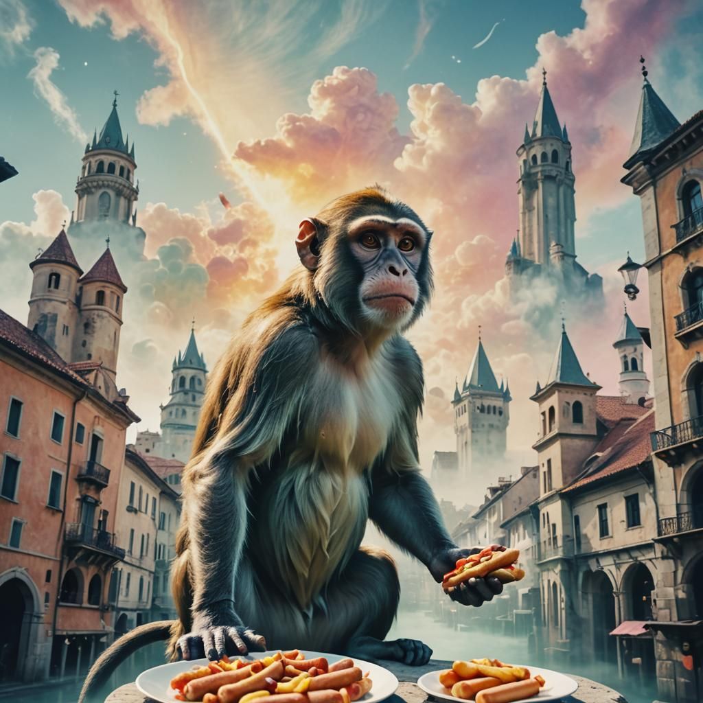 Hypnotic Monkey in a Magic City: Cinematic Still