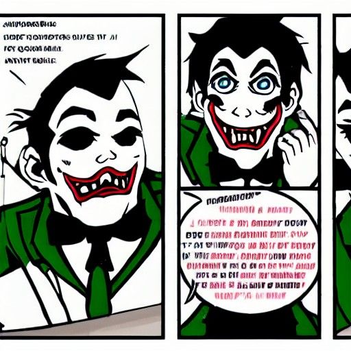 Anime Gamer Joker Character in Sad Demeanor