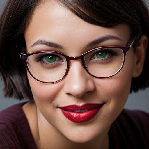 Brunette Woman Portrait with Bokeh in Natural Lighting