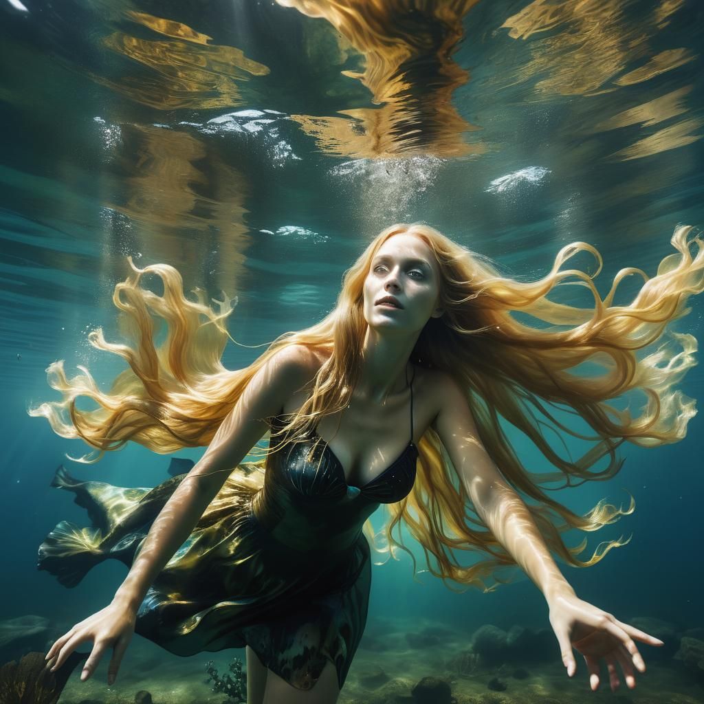 Underwater Surreal Beauty with Mothman