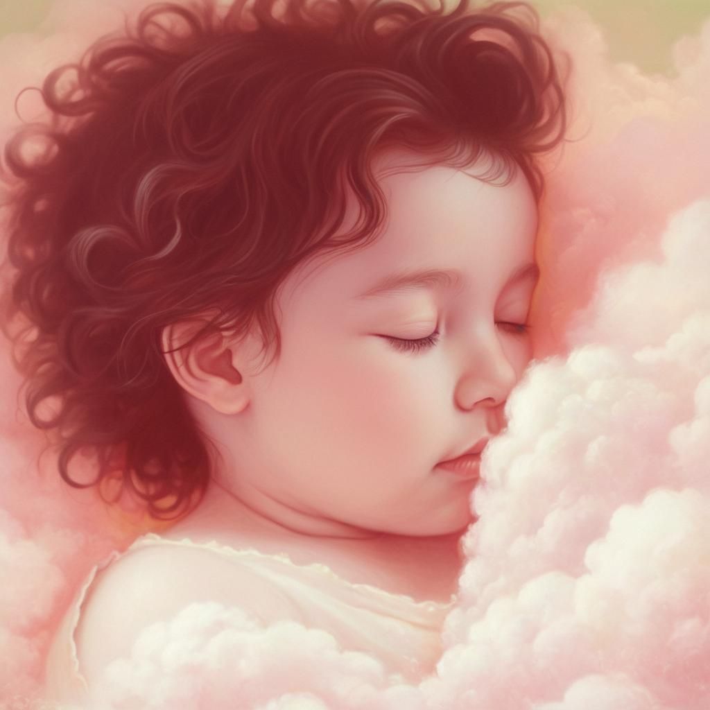 Baby Portrait in Ethereal Pastel Light, Detailed Fantasy