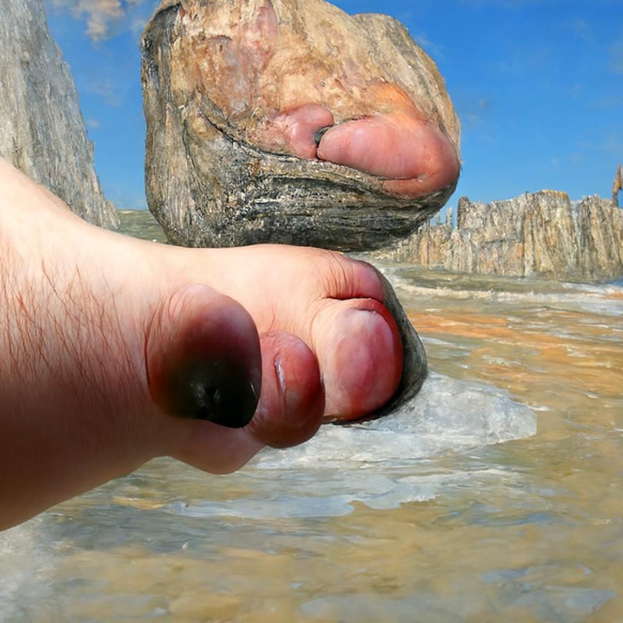 Painting of an Enormous, Dirty Toe