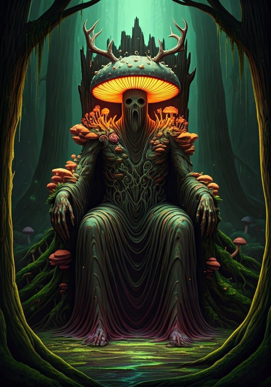 The Exalted King Mushroom in Fungal Realism