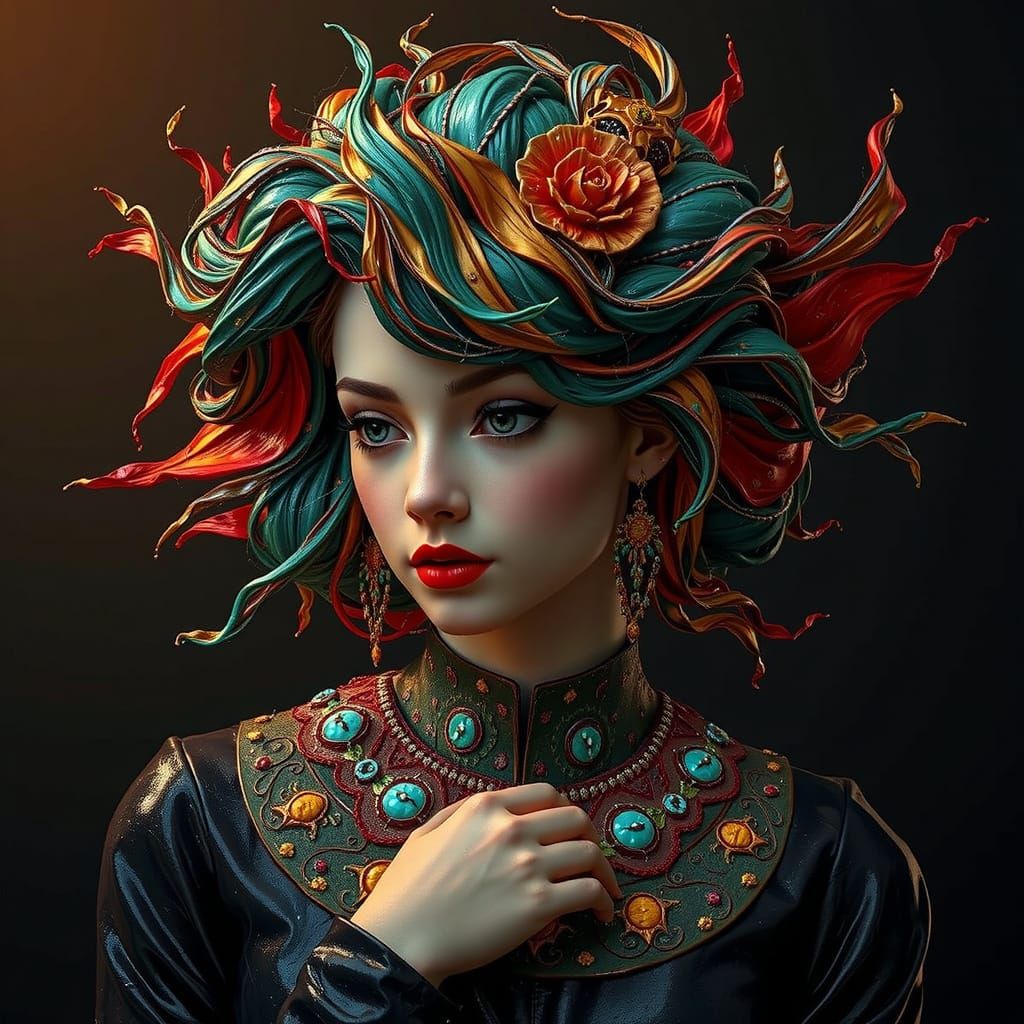 Hyperrealistic Sculpture of Reflected Glory