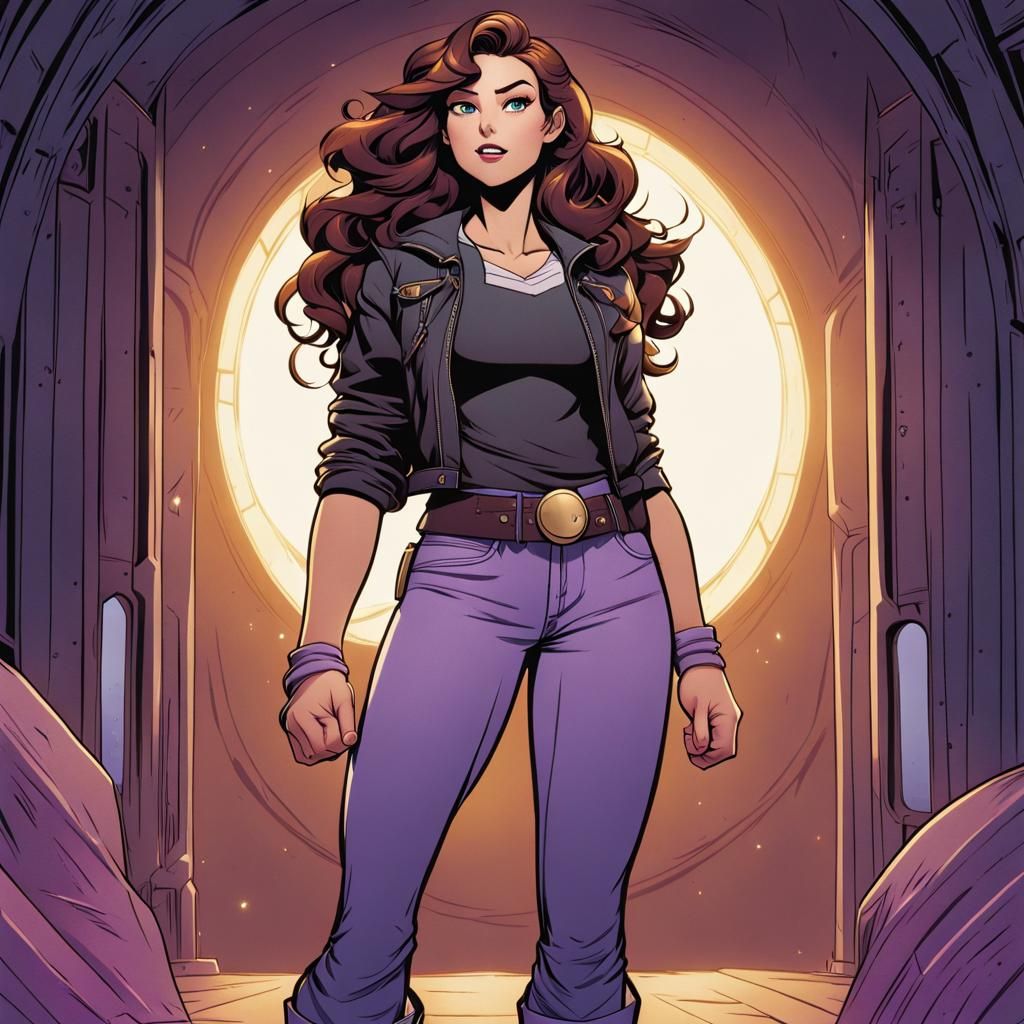 Disney-Style Teenage Superheroine Illustration